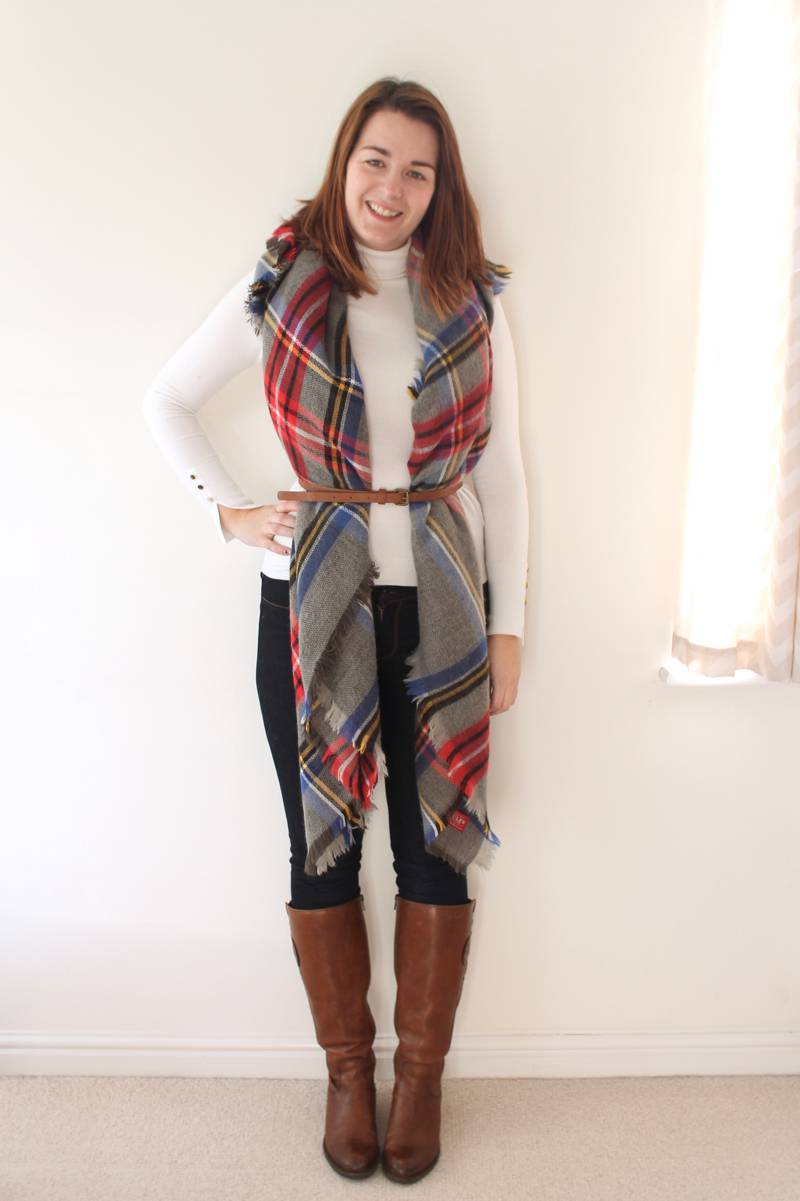 draped & belted scarf