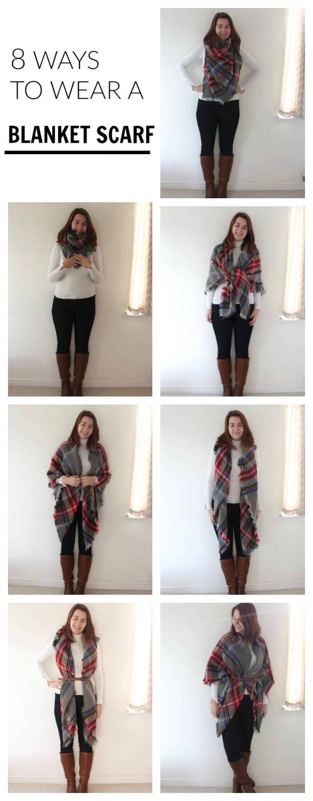 How to wear a blanket scarf