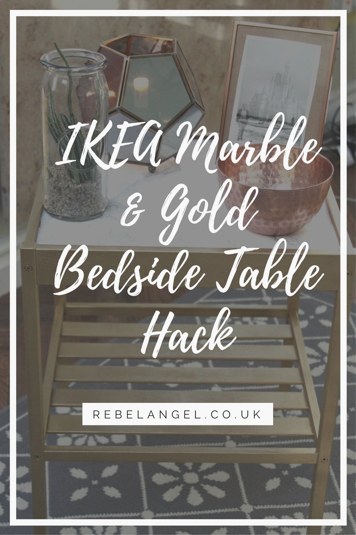 IKEA Marble & Gold bedside table hack