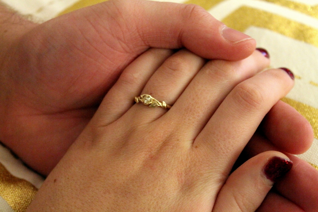 Raw Diamond Engagement Ring Proposal