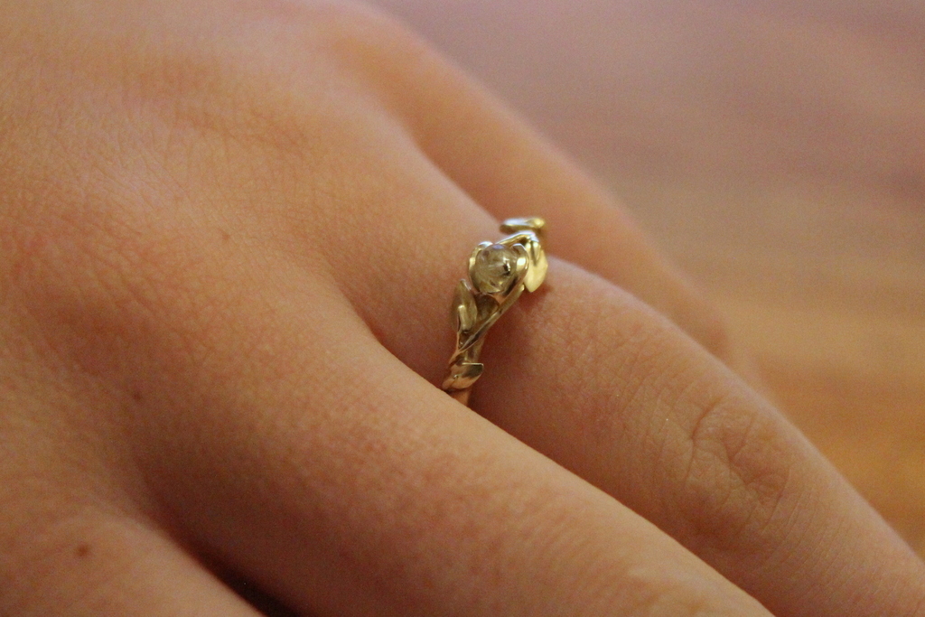 Raw Diamond Engagement Ring Proposal