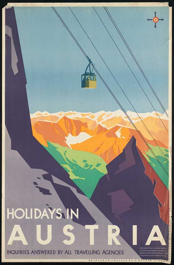 Vintage Austria Travel Poster giveaway