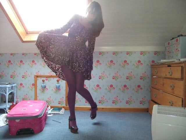 Purple Floral H&M dress