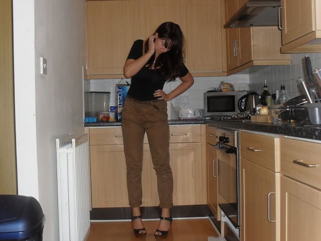 Camel trousers outfit