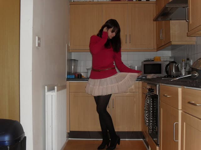 Pink jumper with tutu skirt