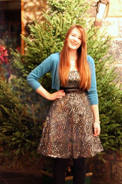 sequin strapless dress