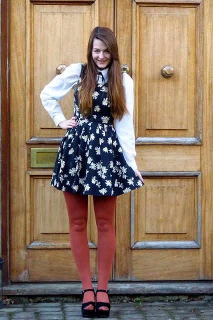 white shirt under dress outfit