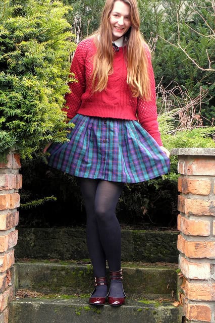 tartan skirt outfit