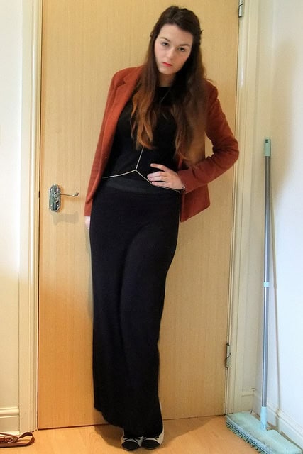 black maxi skirt outfit