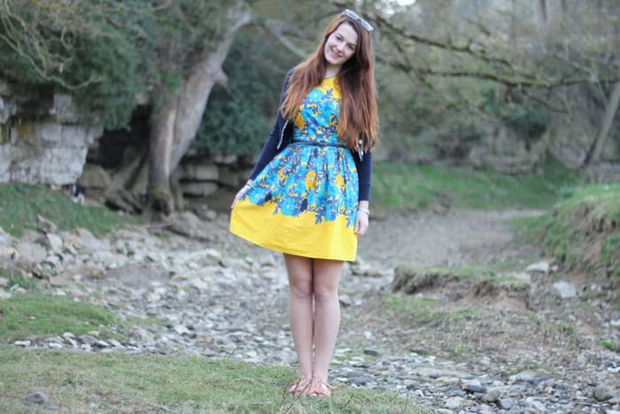 Primark yellow 50s dress