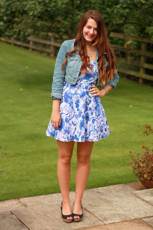 Blue Floral Chintz H&M Dress