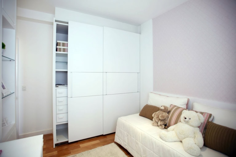 Closet with two sliding doors