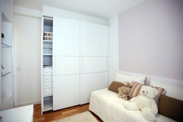 Closet with two sliding doors