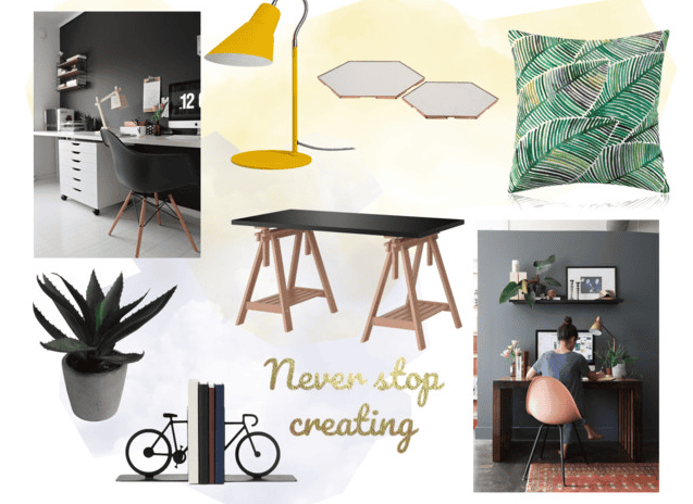 Sewing room & home office moodboard