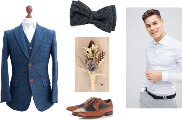 English Country Garden Inspired Wedding Groom Outfits