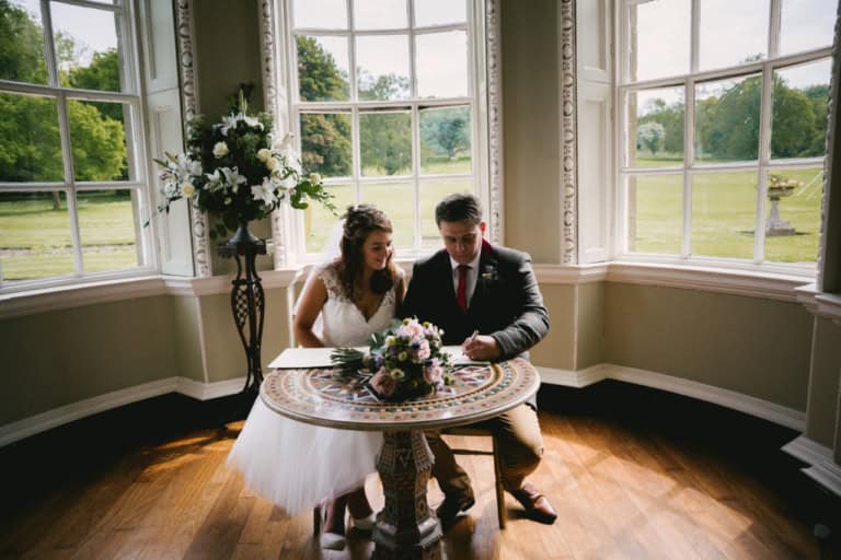 North Yorkshire wedding ceremony at Newburgh Priory 