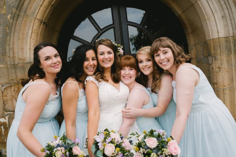 North Yorkshire wedding at Newburgh Priory bridesmaids