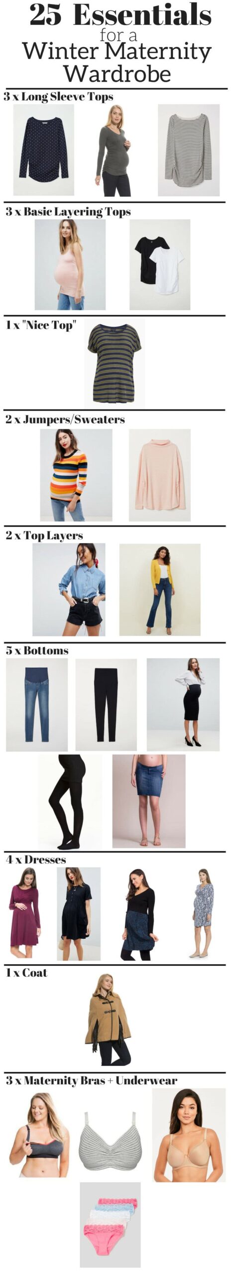 Maternity Winter Wardrobe - capsule wardrobe