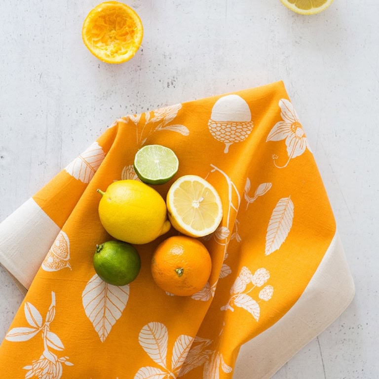 Chalk & Moss Screen Printed Tea Towel