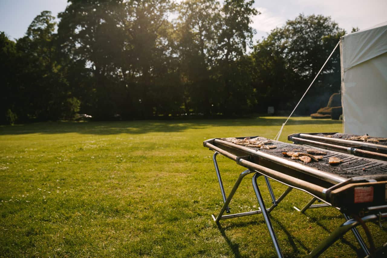 Harrogate Food & Drink Co wedding catering review - Newburgh Priory wedding North Yorkshire - BBQ boards