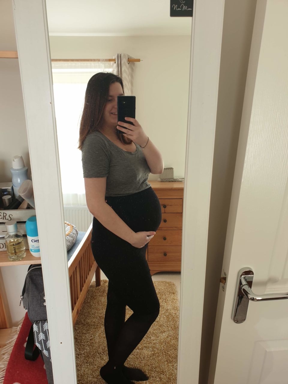 38 weeks pregnant outfit - blogger pregnancy diary - Rebel Angel